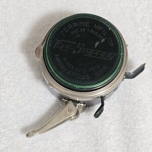 Vintage Fly Fishing Reel‎ Free Stripping No. 87P PERRINE Green USA